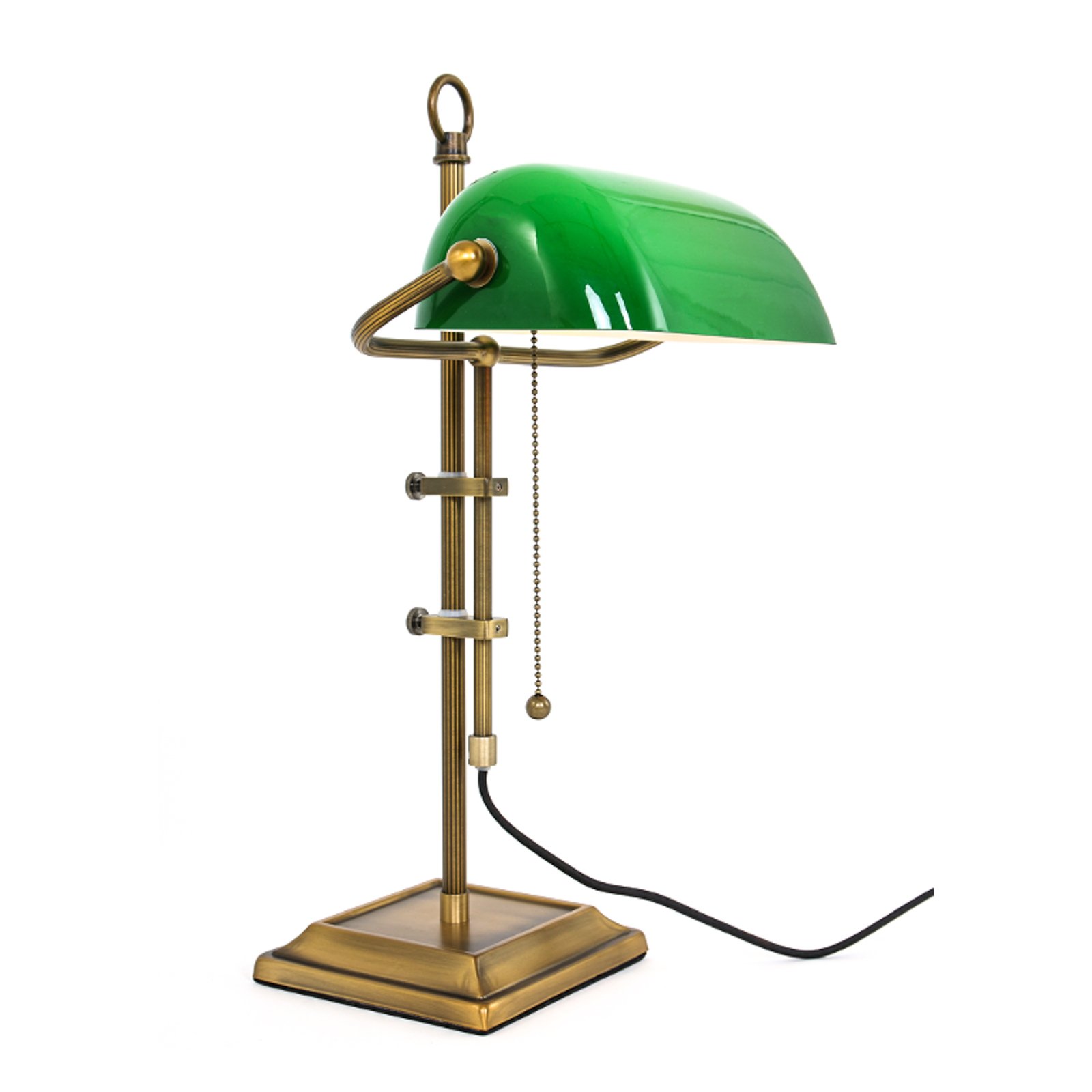 Schreibtischlampe Ancilla, verstellbar bronze/grün