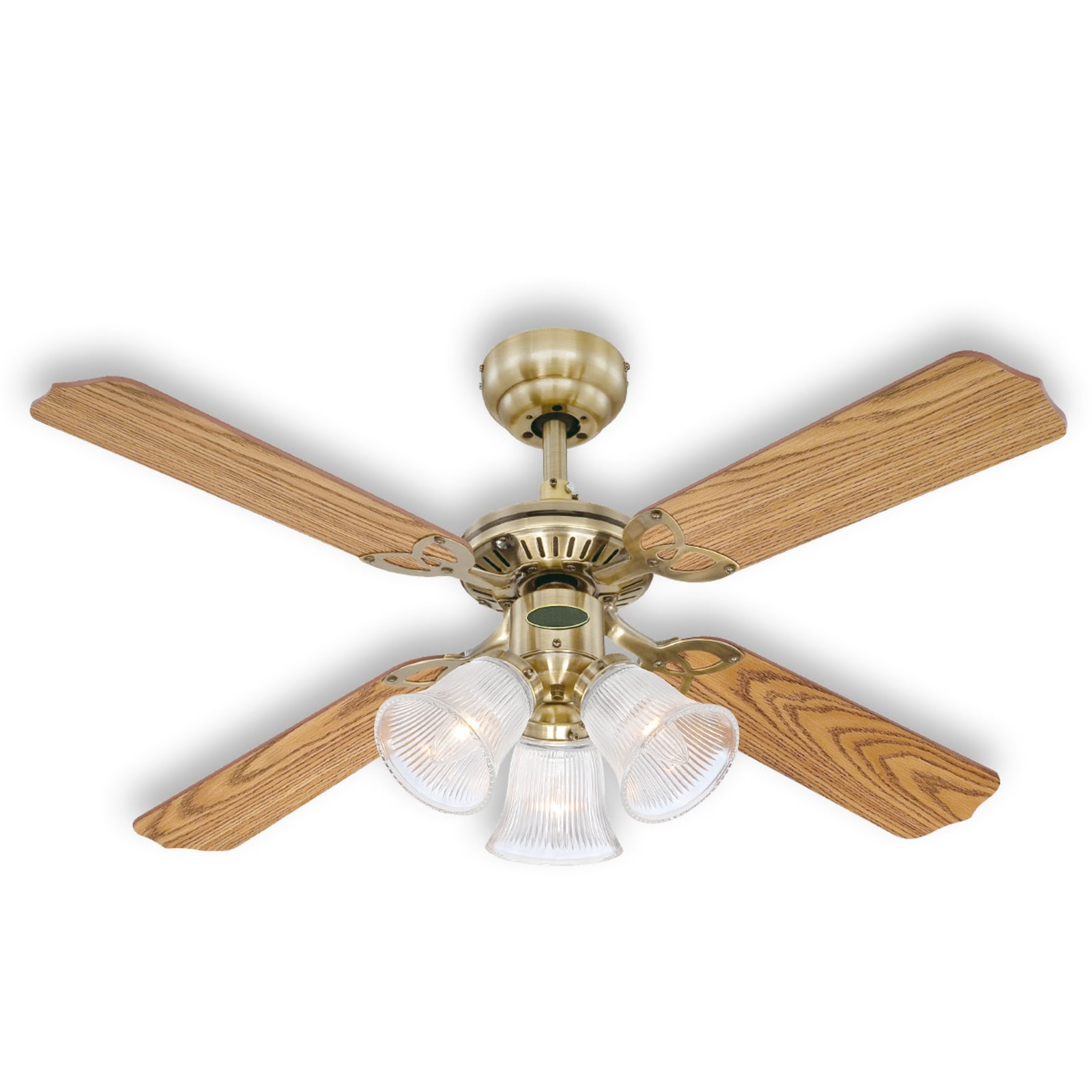 Princess Trio Ventilator mit Licht Holz leise - Westinghouse