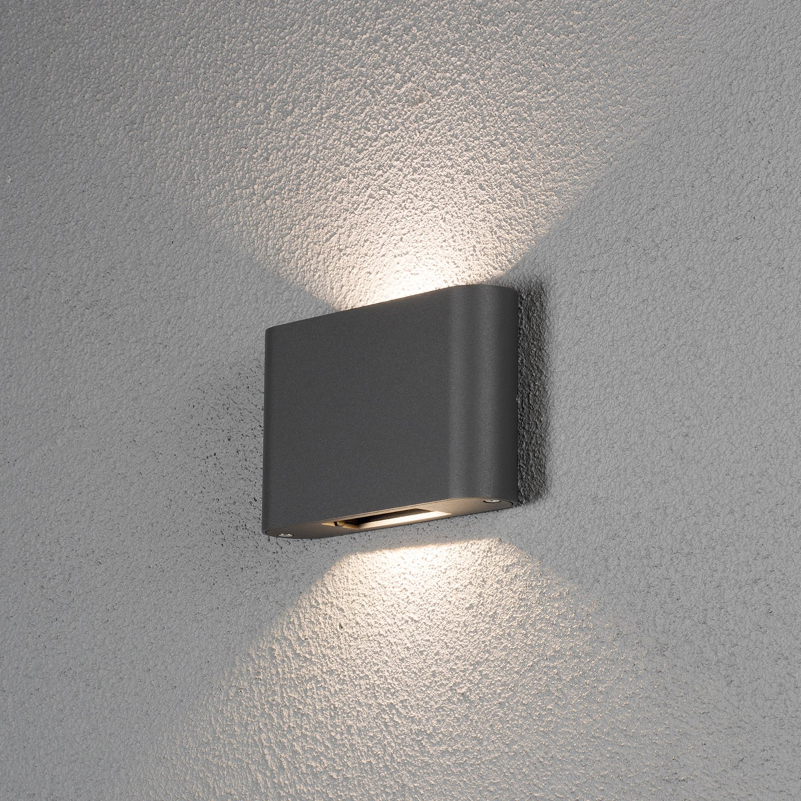 LED outdoor wall lamp Chieri 2-bulb 18 cm