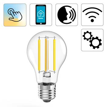 Hama WLAN LED-pære E27 A60 6,9 W filament CCT dim