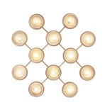 Liila 12 Aplică de Perete/Plafonieră Nordic Gold/Optic Clear - Nuura