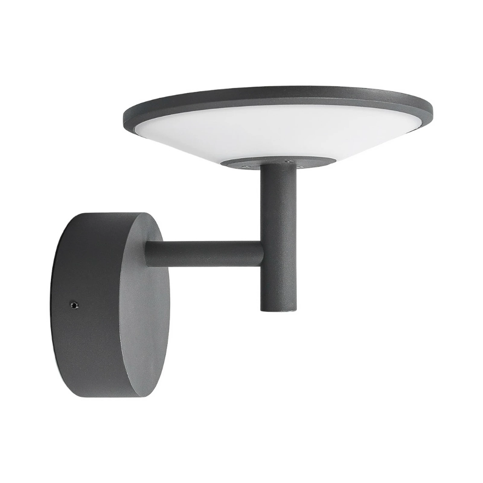 Candeeiro de parede exterior LED Lucande Fenia, antracite, alumínio, IP65