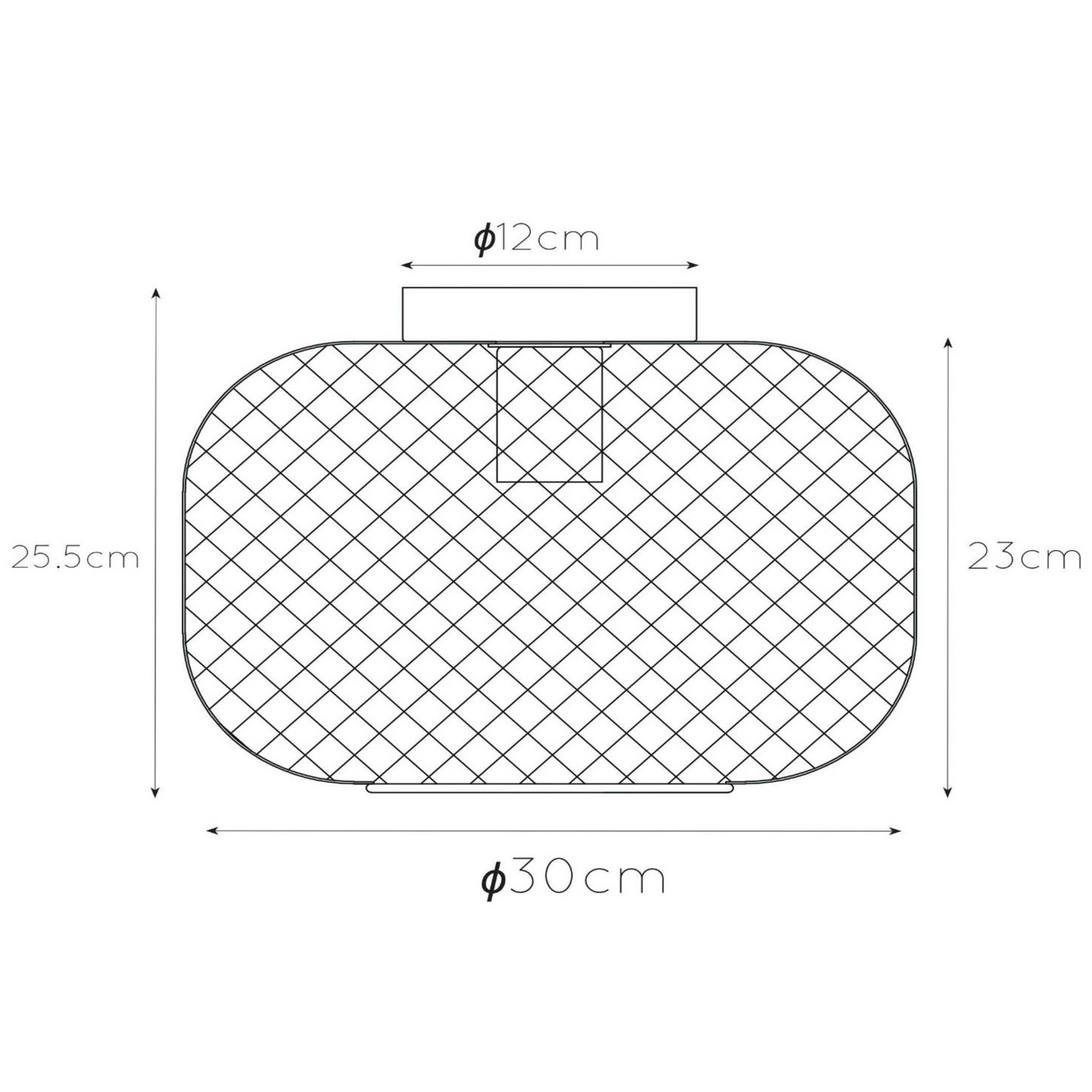 Lucide Plafonieră Mesh rotundă Ø 30 cm aurie - Camera de zi / sufragerie - Vintage - auriu negru - Metal