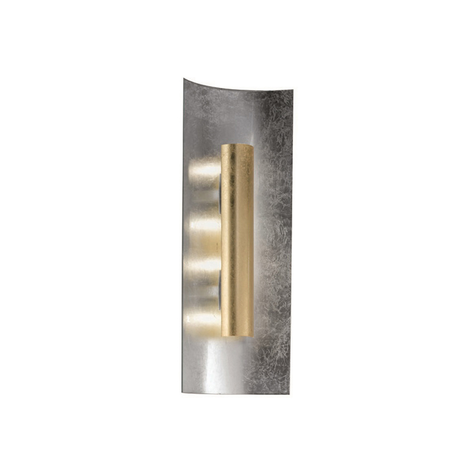 Wandleuchte Aura Silber mit Blattgoldblende