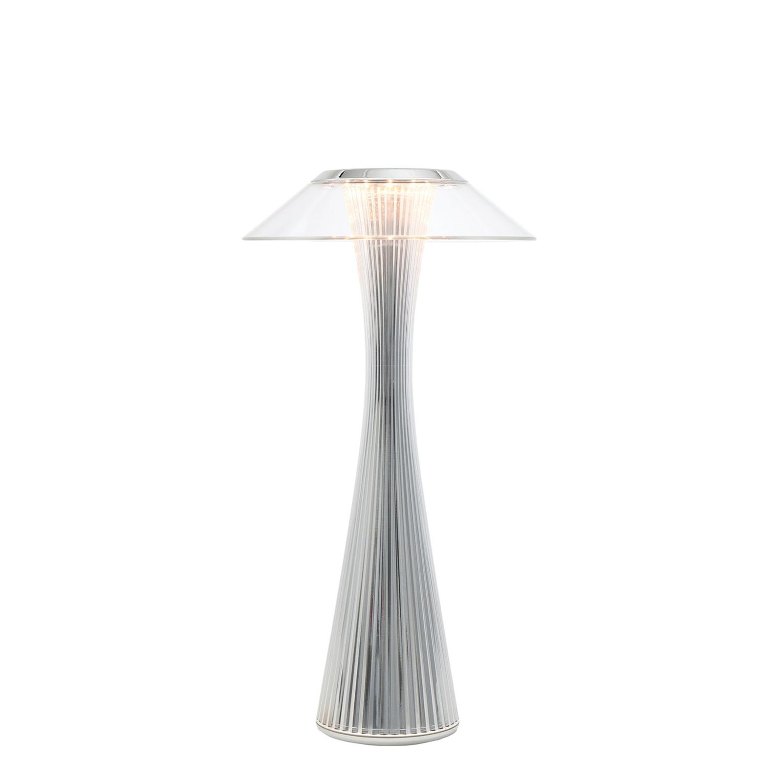 Kartell Space -design-LED-pöytälamppu, kromi