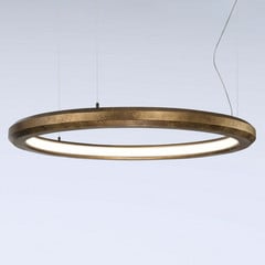 Lampa wisząca LED Materica Innes Ø 90 cm mosiądz