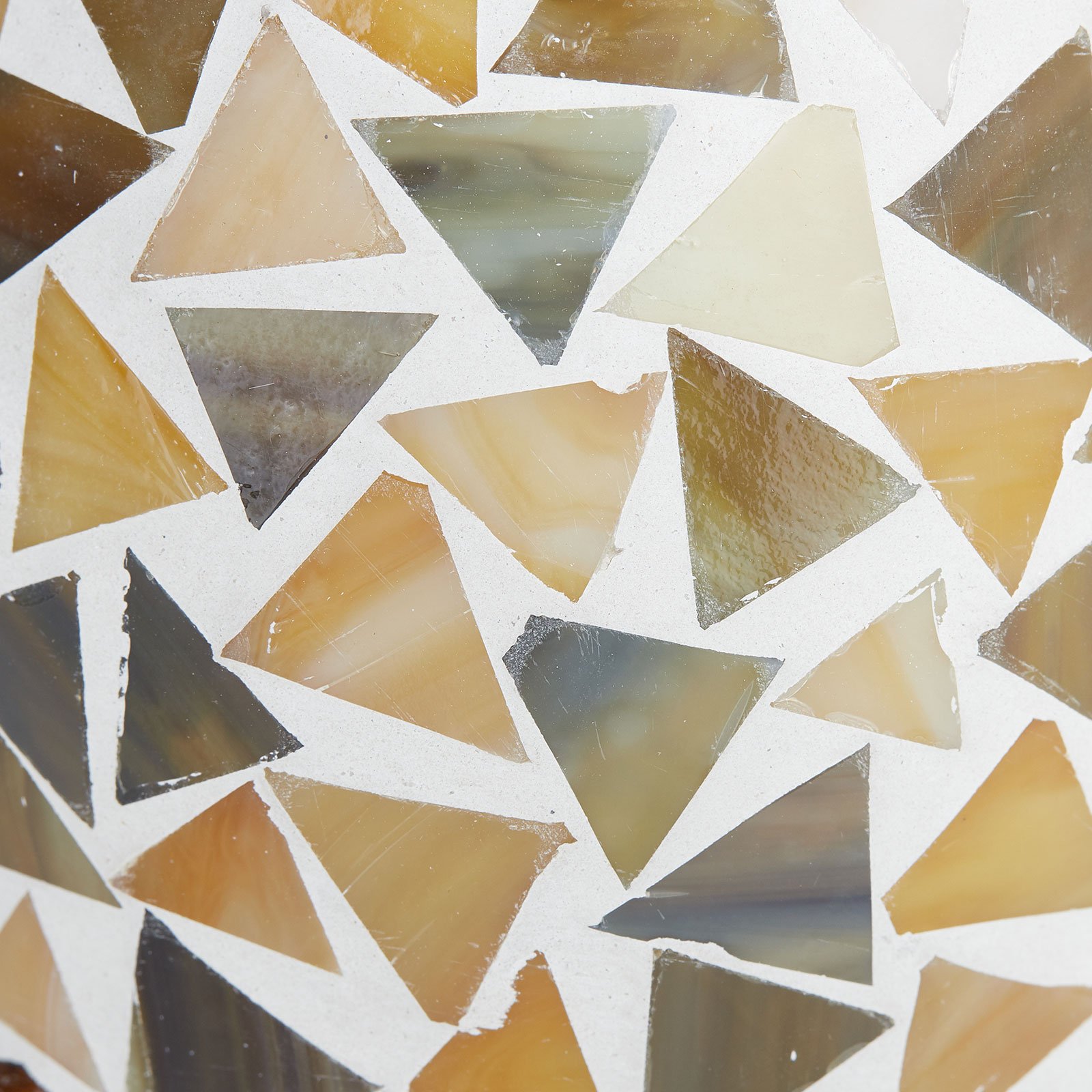 Stolní lampa Enya se skleněnou mozaikou, krémová
