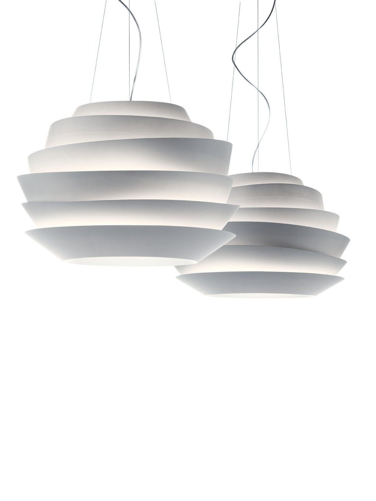 Le Soleil Lustră Pendul E27 & GU10 White 3,5m - Foscarini