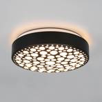 LED stropní světlo Chizu, Ø 28,5 cm, 3 000K, černá