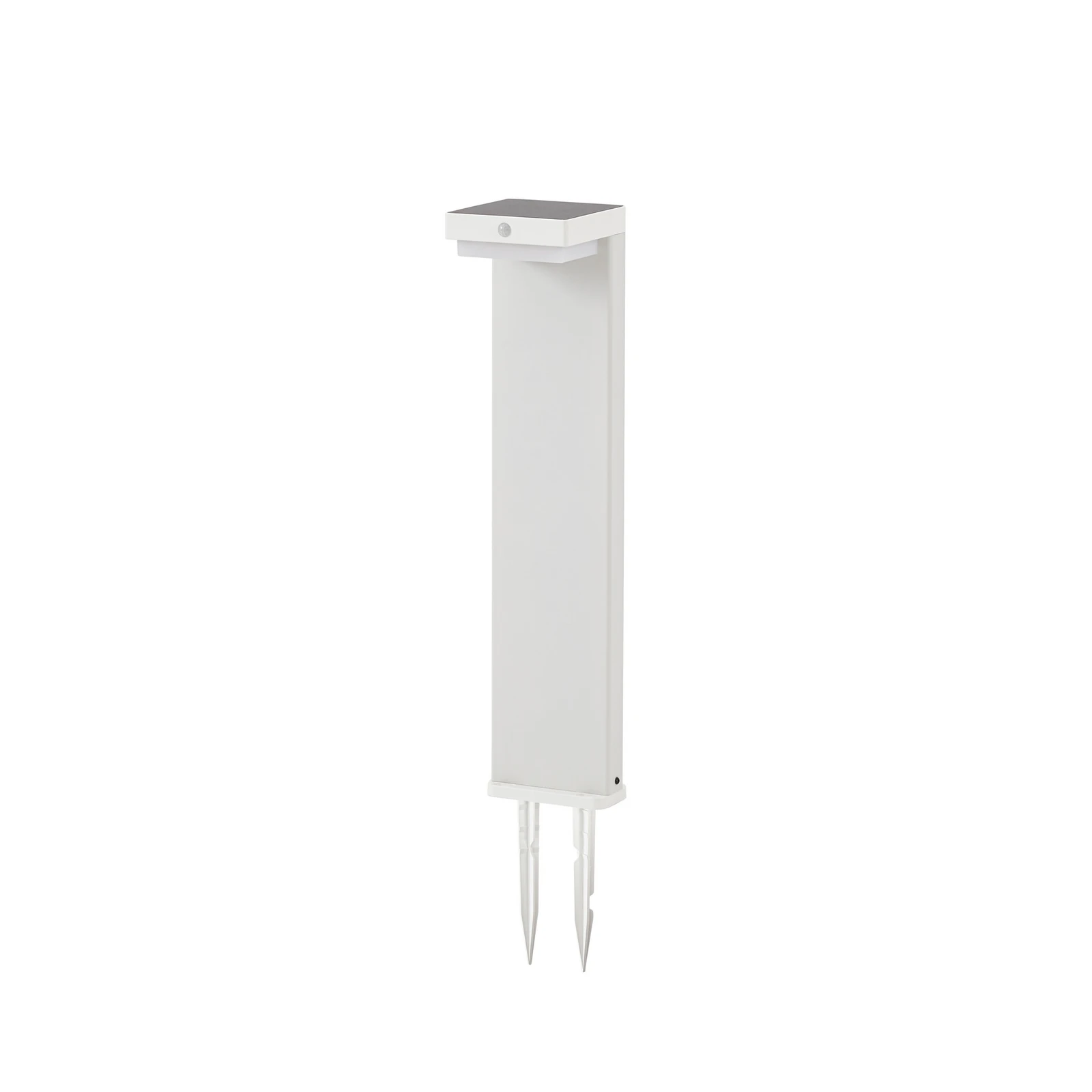 Lindby LED-solcellsockellampa Eleazar, vit, aluminium, sensor