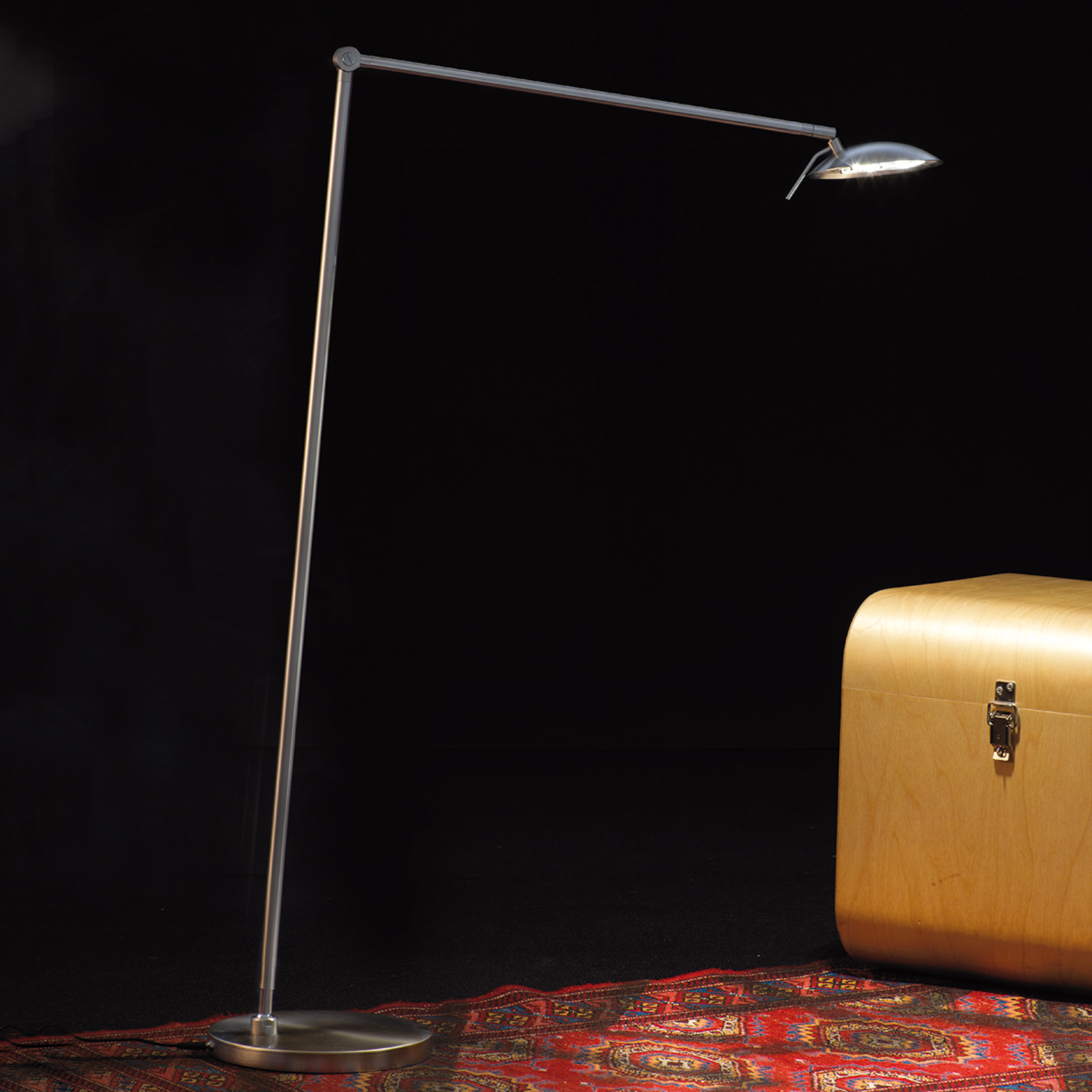 Zginana lampa stojąca LED Tija ze ściemniaczem