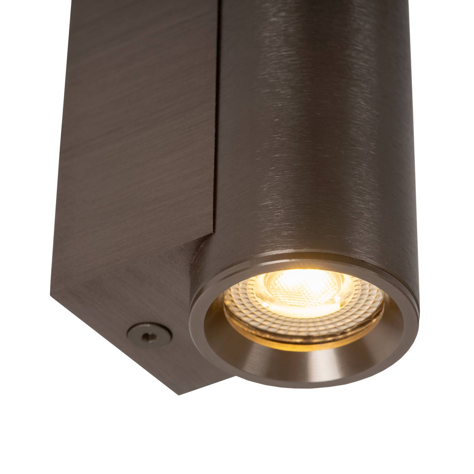  Lucide Wandstrahler Dupla, Rostfarben, Höhe 9 Cm, Metall 