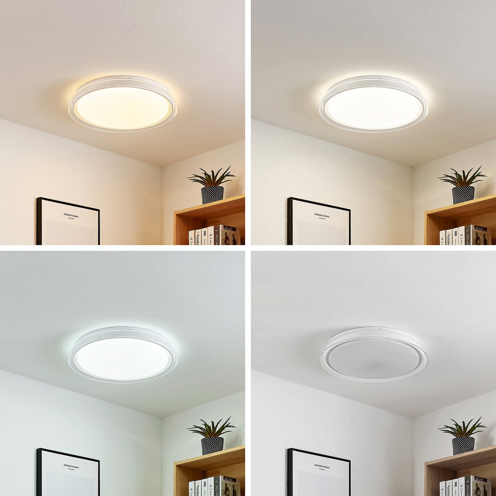 Sleya LED Plafondlamp White - Lindby