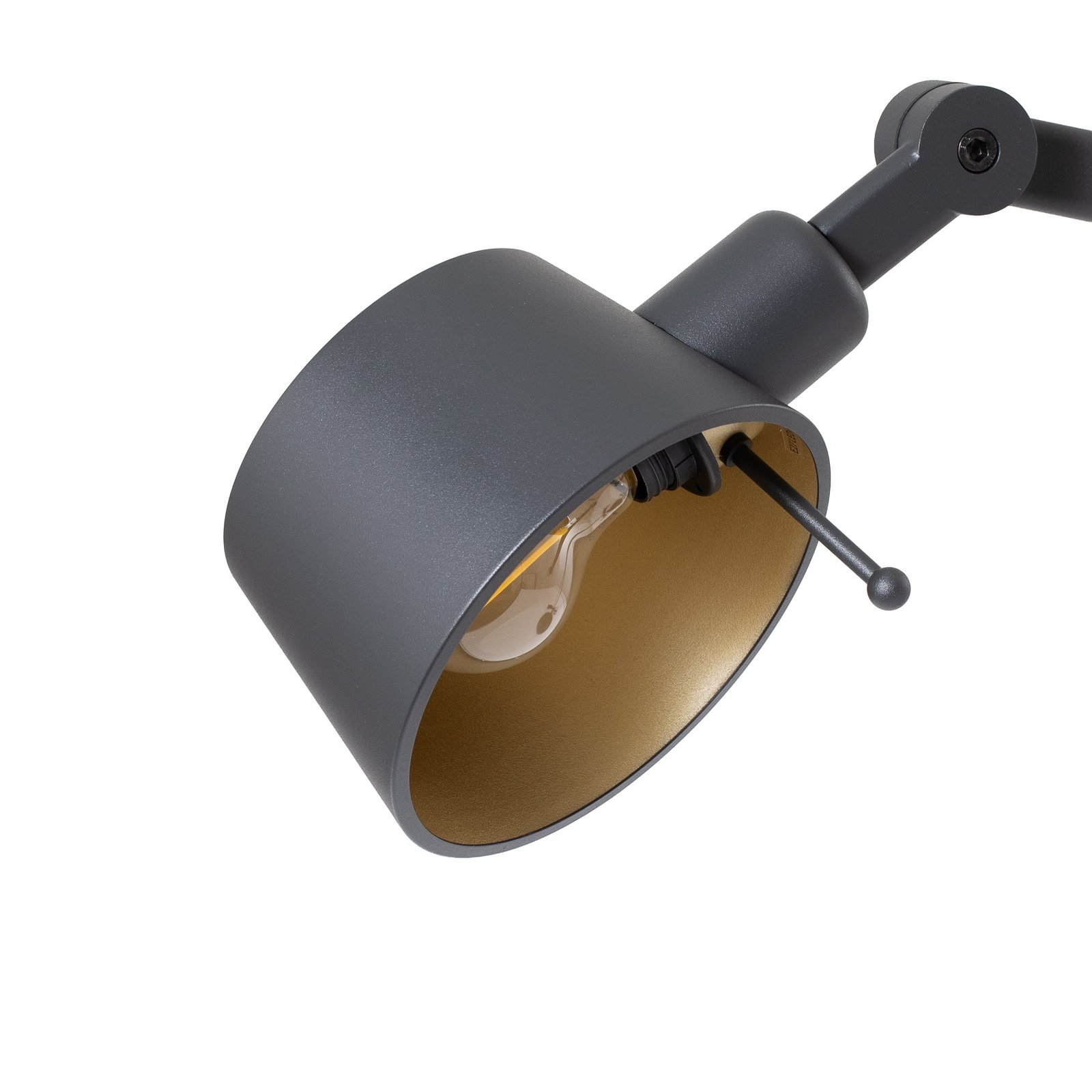 Lucande bordlampe Silka, 93 cm, svart, justerbar, E27