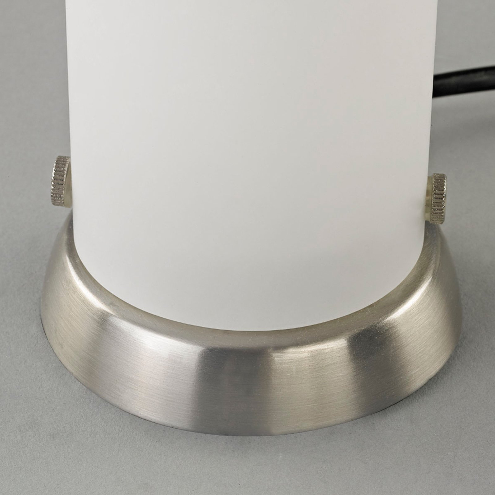 Cylinderformad bordslampa Andrew av glas