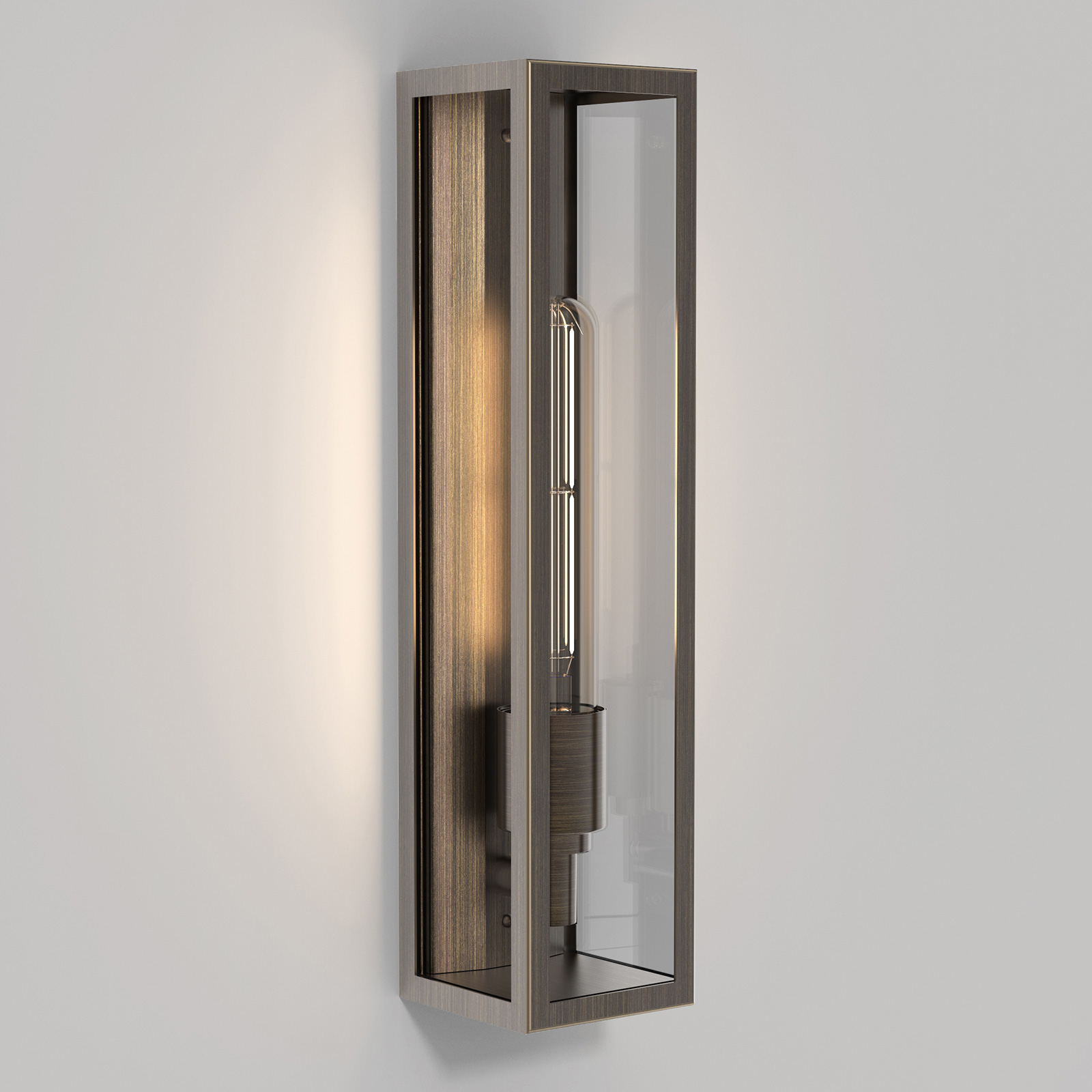 Astro Harvard outdoor wall light, bronze, steel, glass, E27, 4 W, energy efficiency: A++, W: 8 cm, H: 35 cm