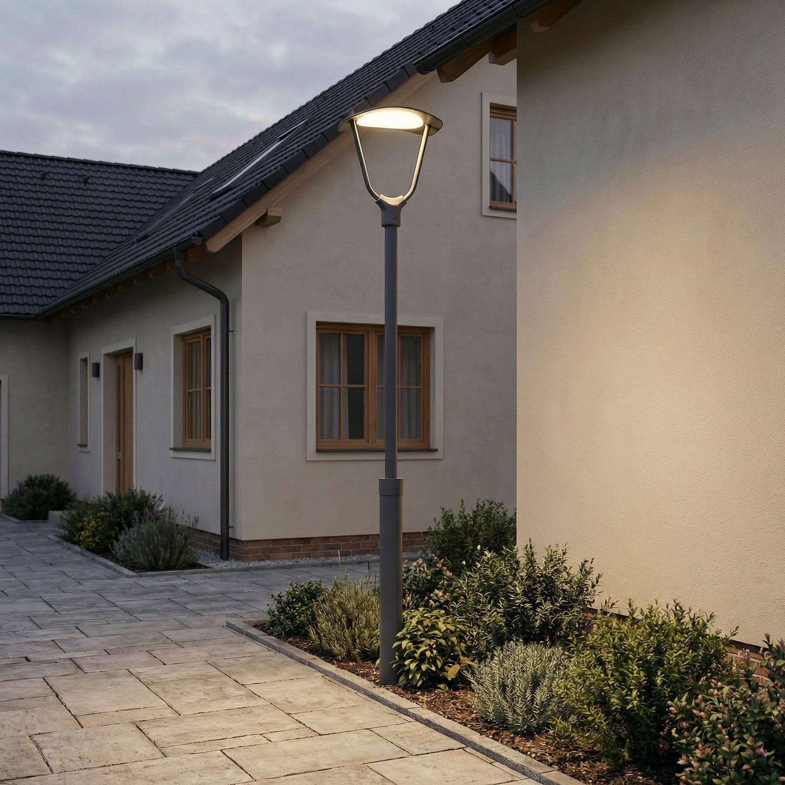 Lumină exterioară LED Lucande Tarasu gri 250 cm aluminiu IP65 - Modern - gri alb