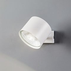 Faretto da parete Bot, bianco, orientabile