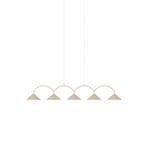 Globen Lighting Hängelampe CURVE 5, beige, 5-flg., 165 cm