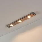 Lampe sous meuble Kob LED interrupteur, nickel mat