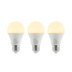 LED-lampa E27 A60 9,5W 3 000 K opal 3-pack