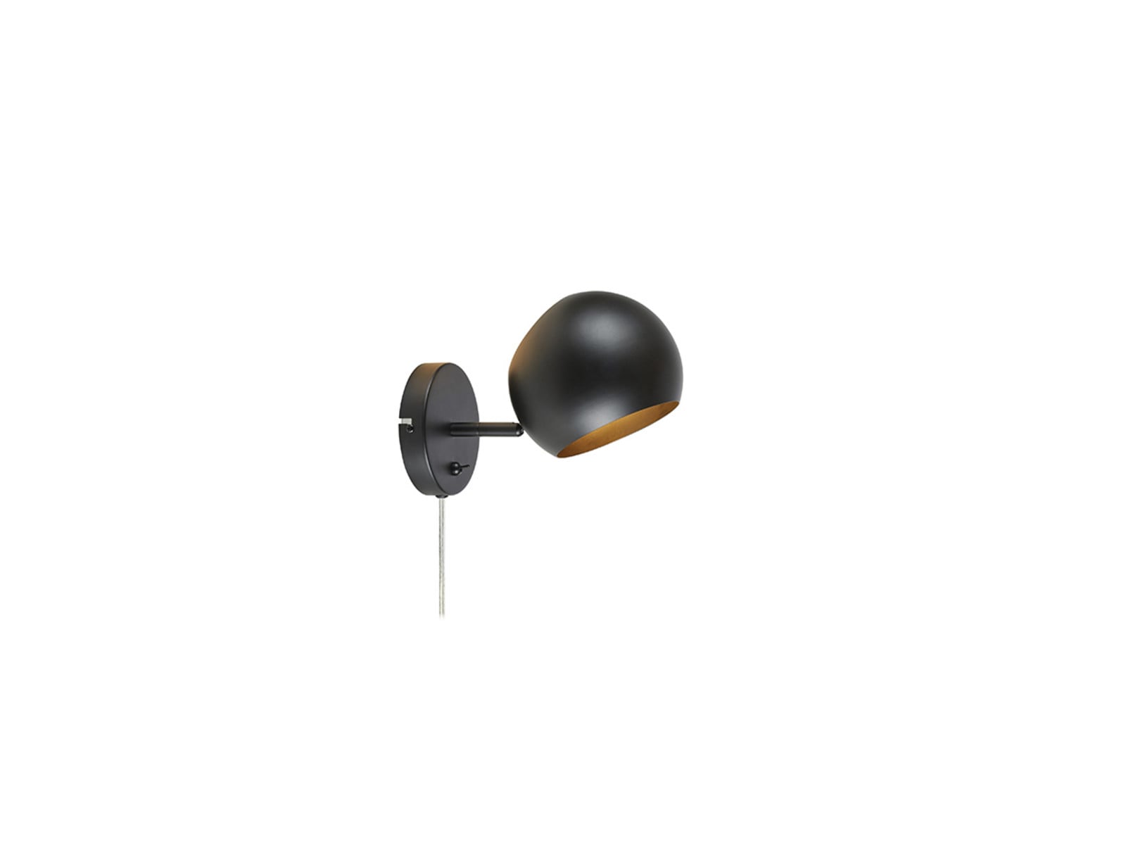 Edgar 1 Wandleuchte Black Markslöjd - Wohnzimmer - Metall