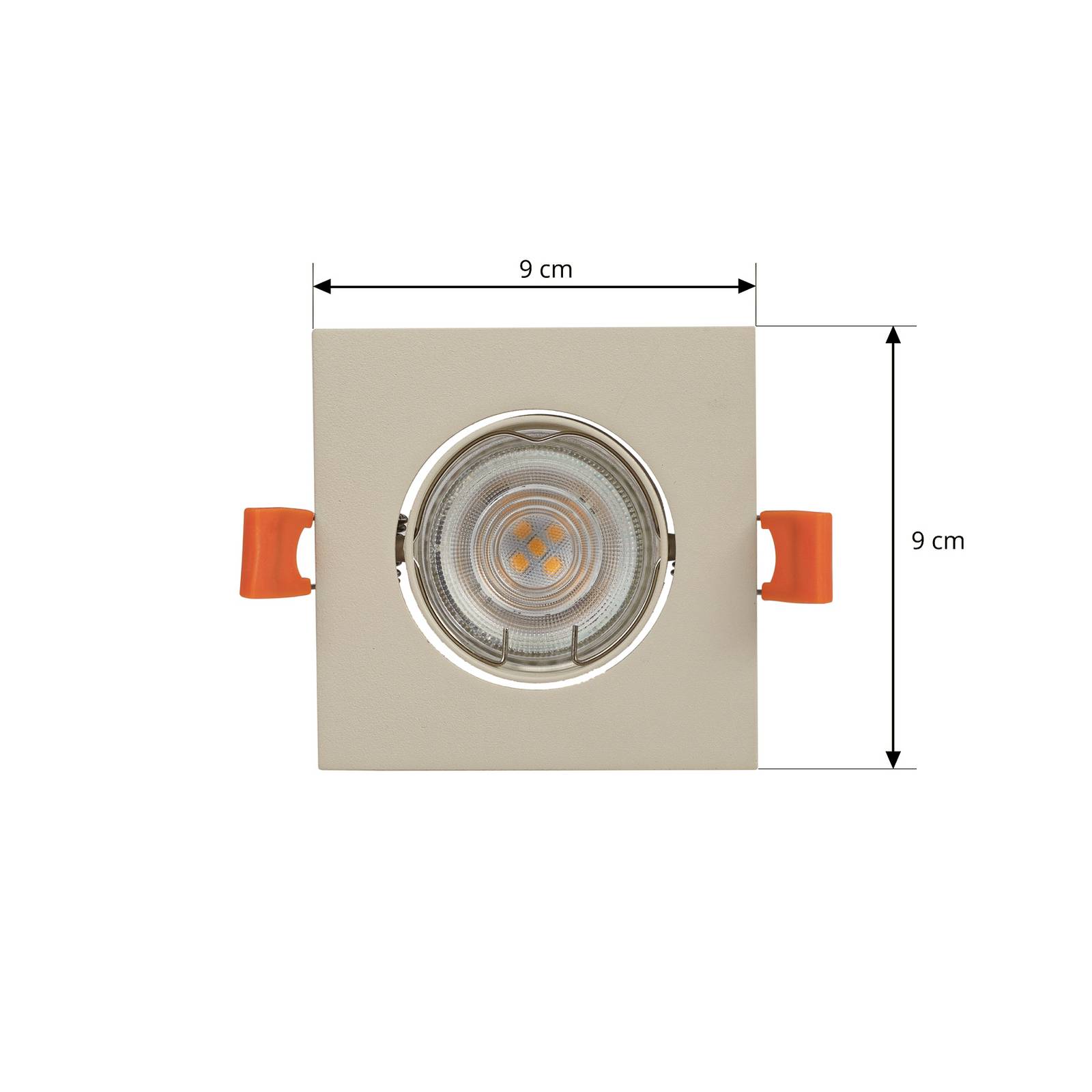 Prios Prios Einbauleuchte Fibur, Beige, 9 Cm, Gu10, 10er 