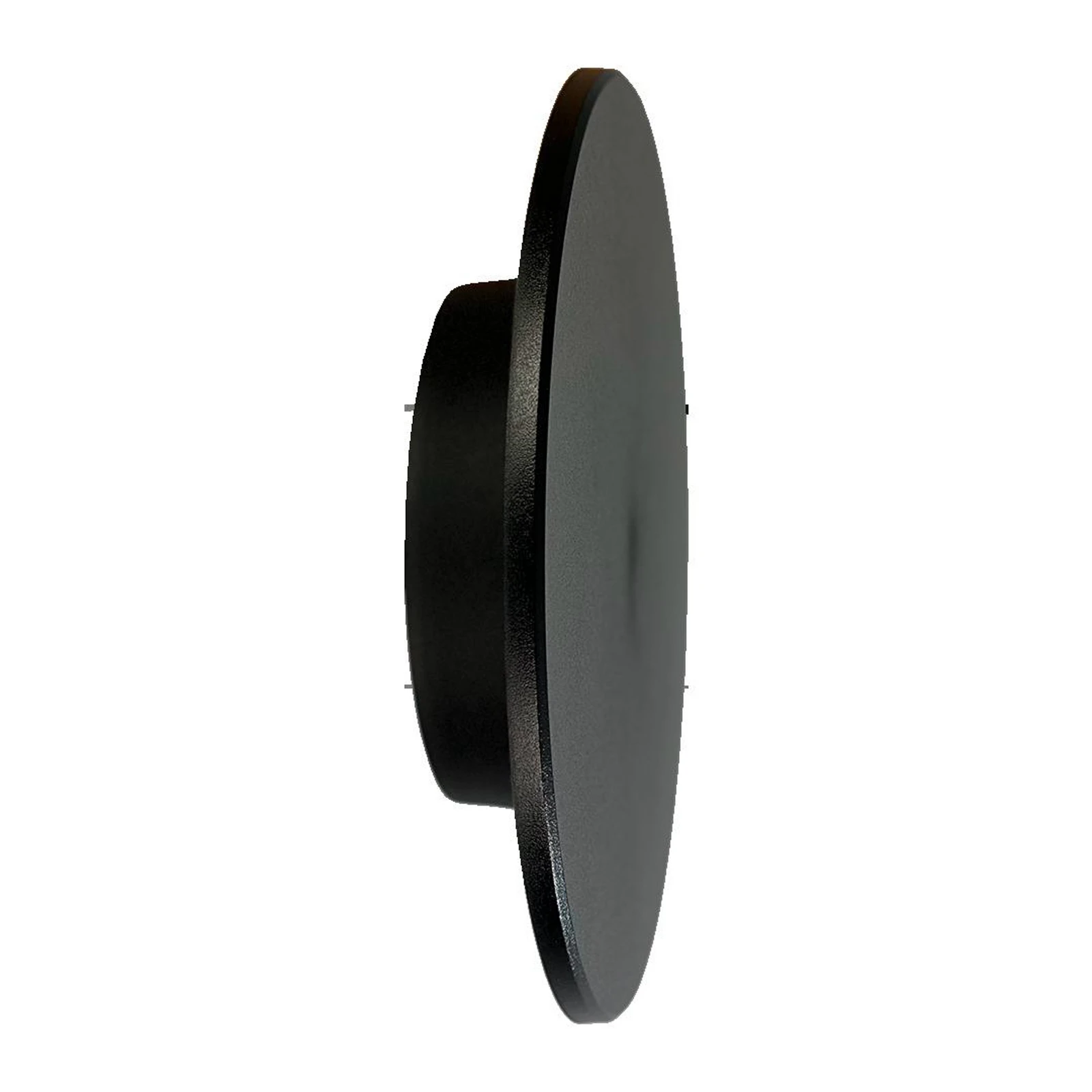 LED-vegglampe Disk, Ø 18 cm, svart, plast, IP65, CCT