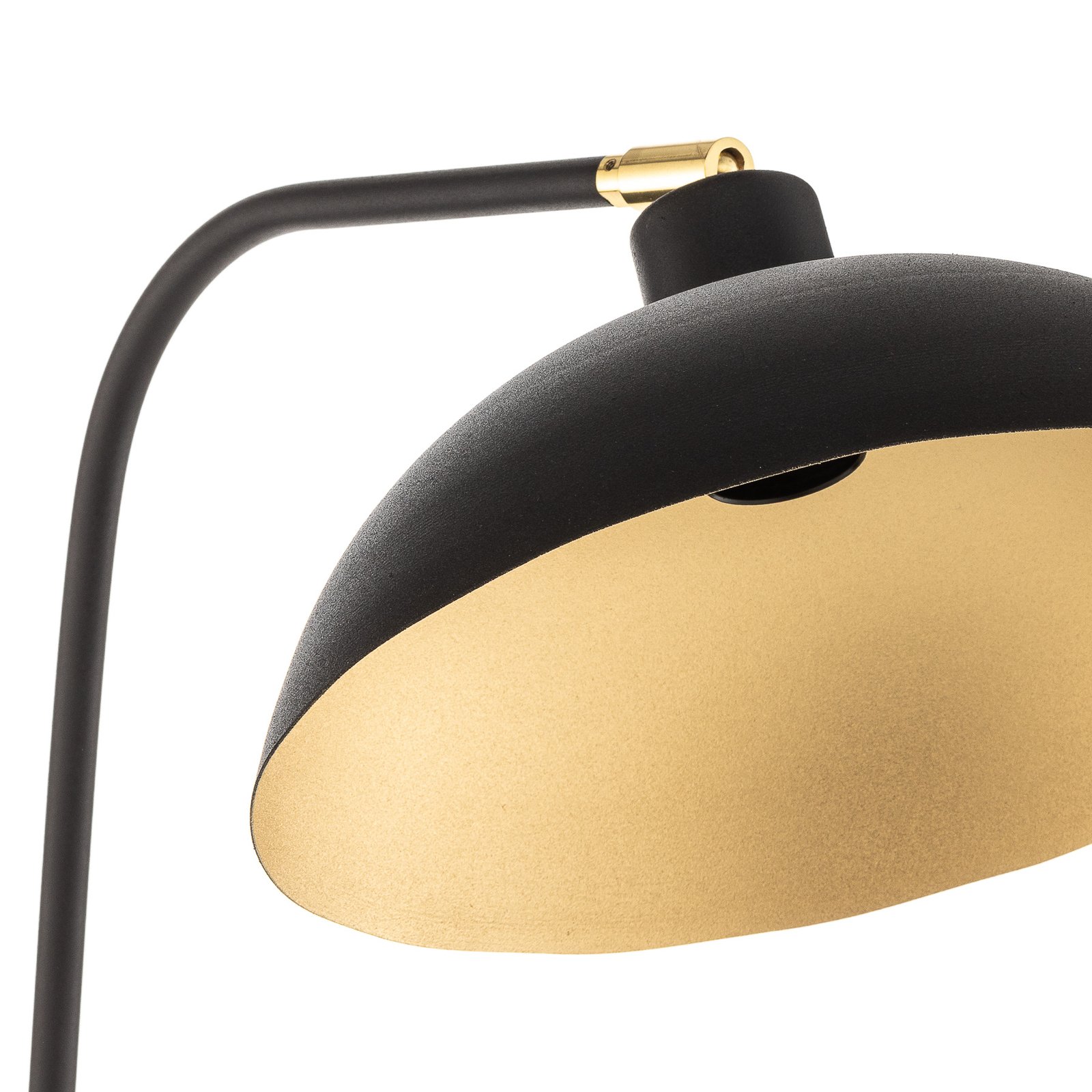 Vloerlamp 1036, 1-lamp, zwart-goud