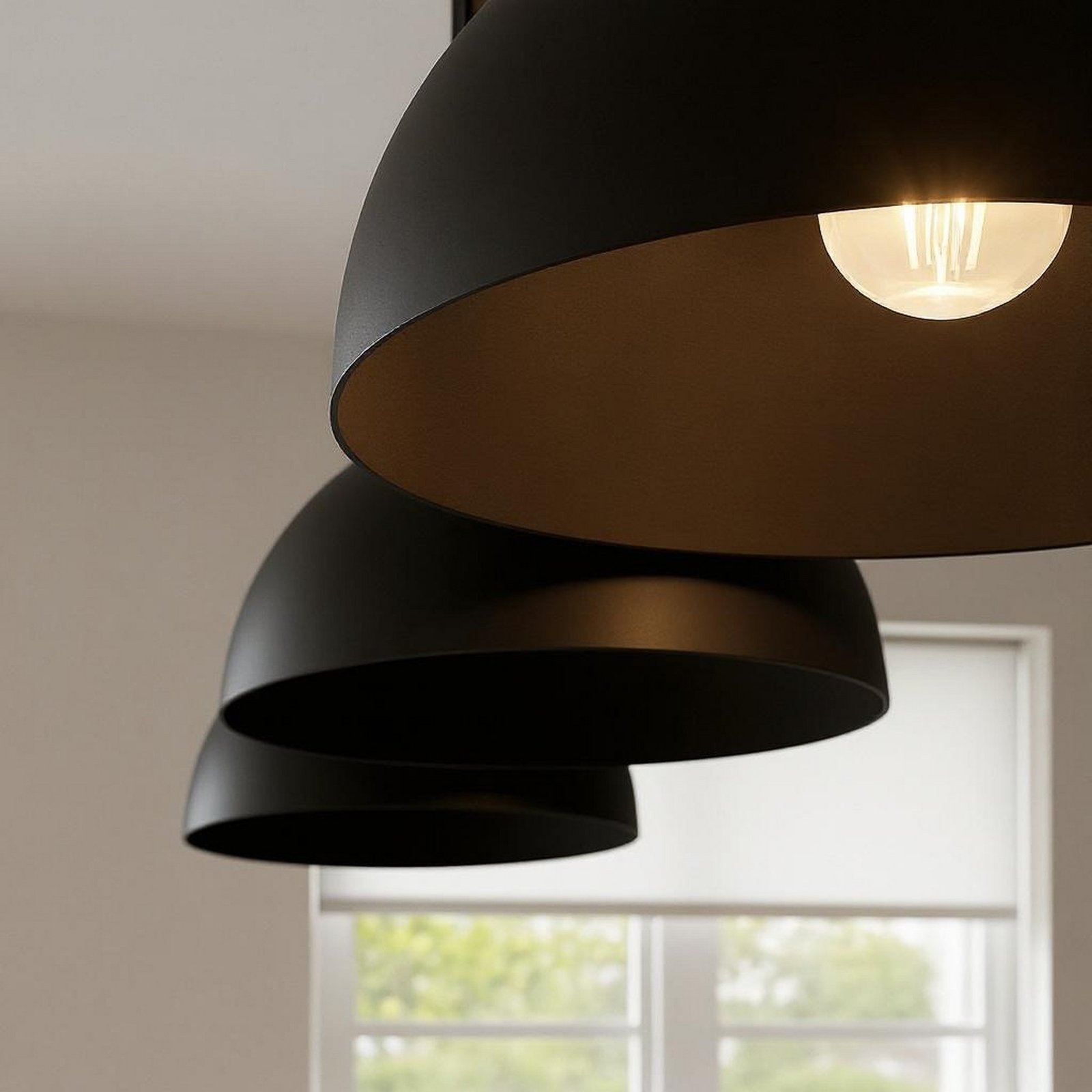 Envostar Stort sospensione 3 luci con legno natur Envostar Stort sospensione 3 luci con legno natur