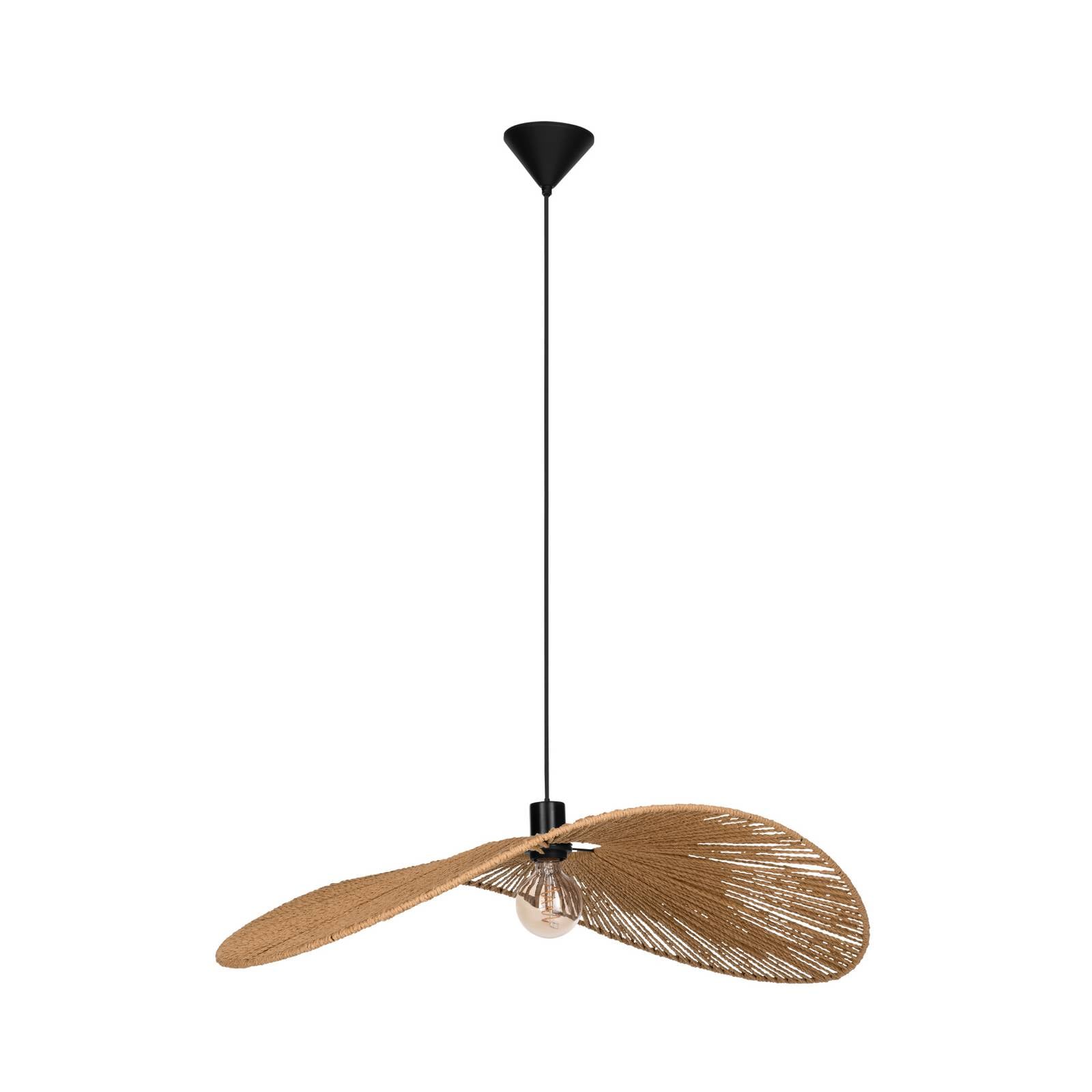 EGLO Suspension Siruela, 80 x 60 cm, marron, corde en papier, E27