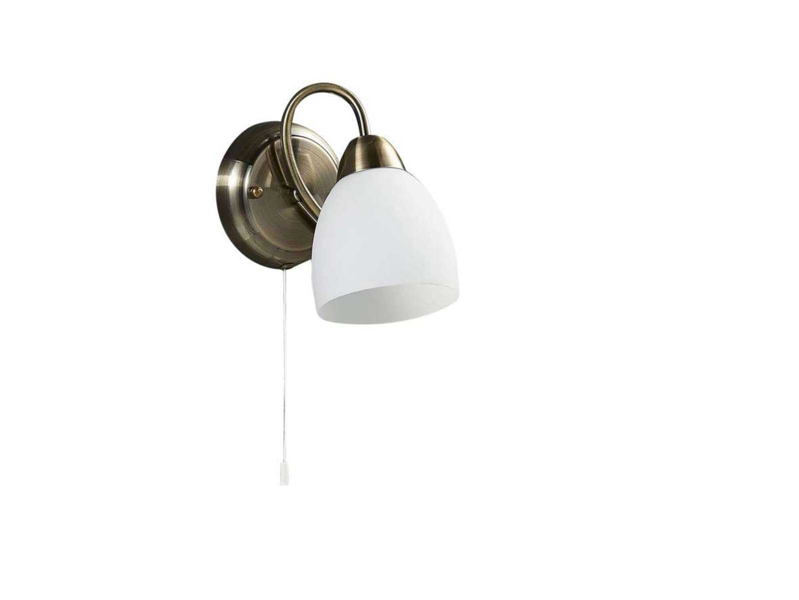 Mael Nástěnné Svítidlo White/Antique Brass - Lindby