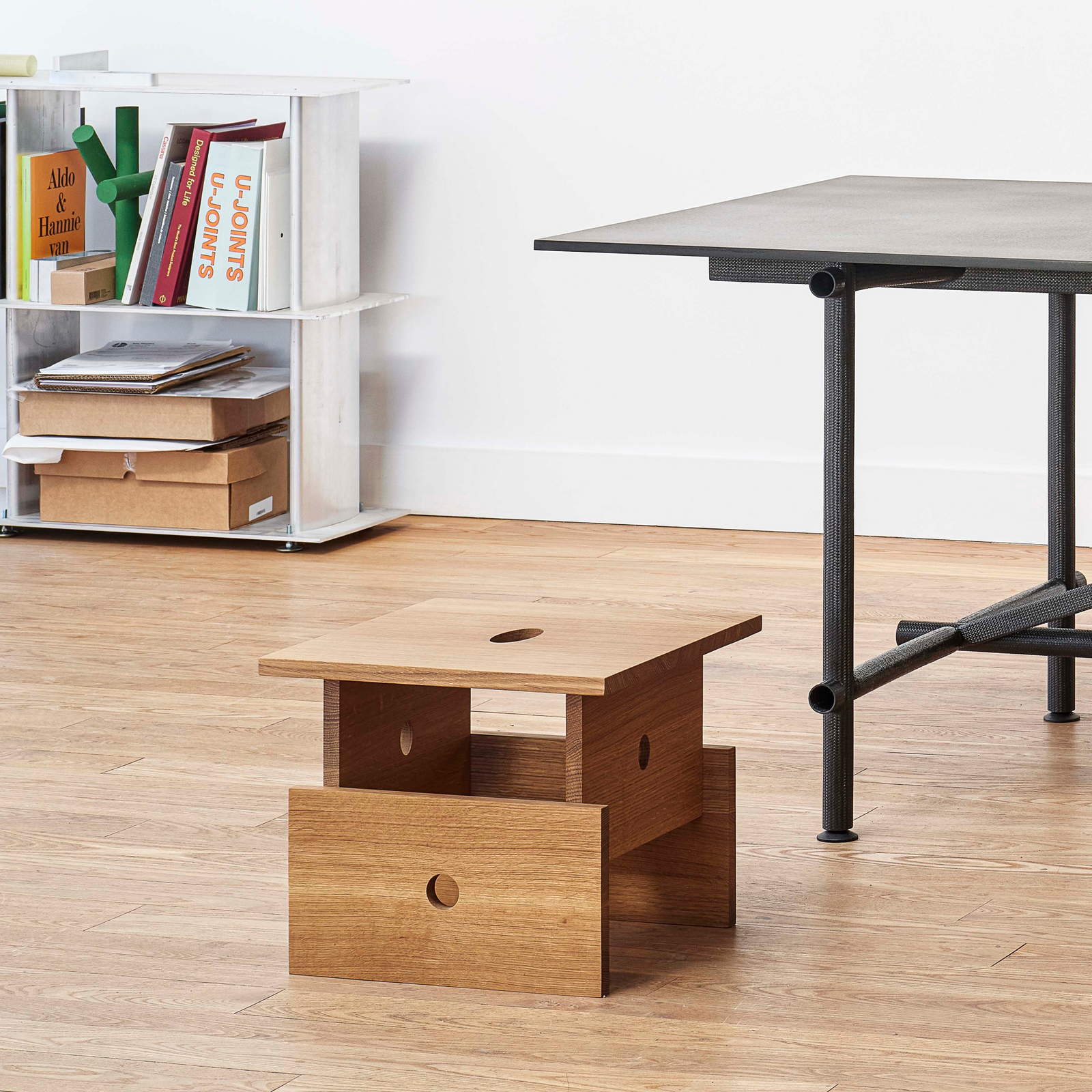 Wood Box sidobord, oljad ek, höjd 35 cm - HAY