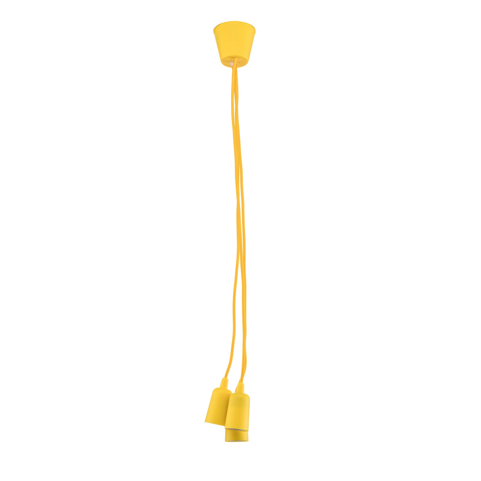 Lámpara colgante Brasil, amarillo, 3 luces