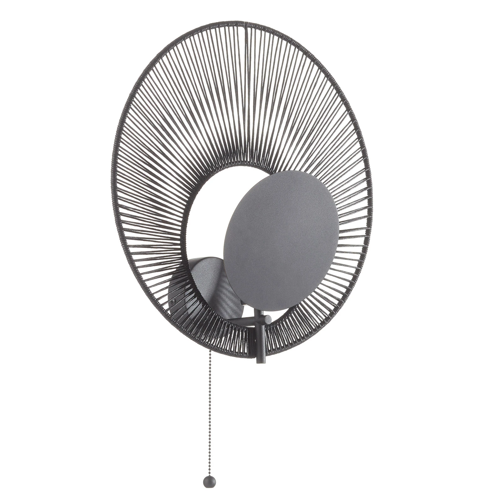 Forestier Oyster dizaina sienas lampa, melna