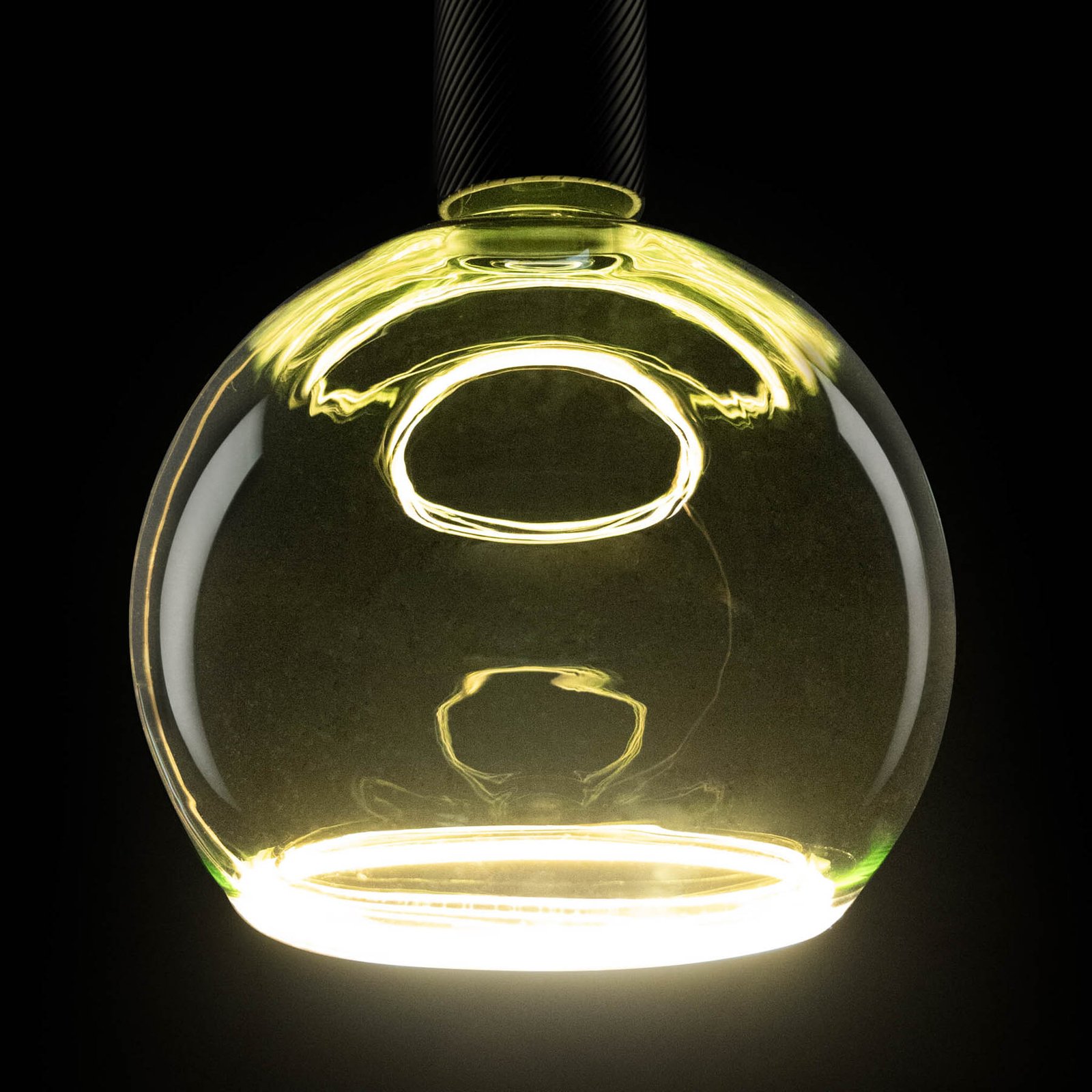 SEGULA Ampoule globe LED Floating, E27, vert G200 6 W 922 dim