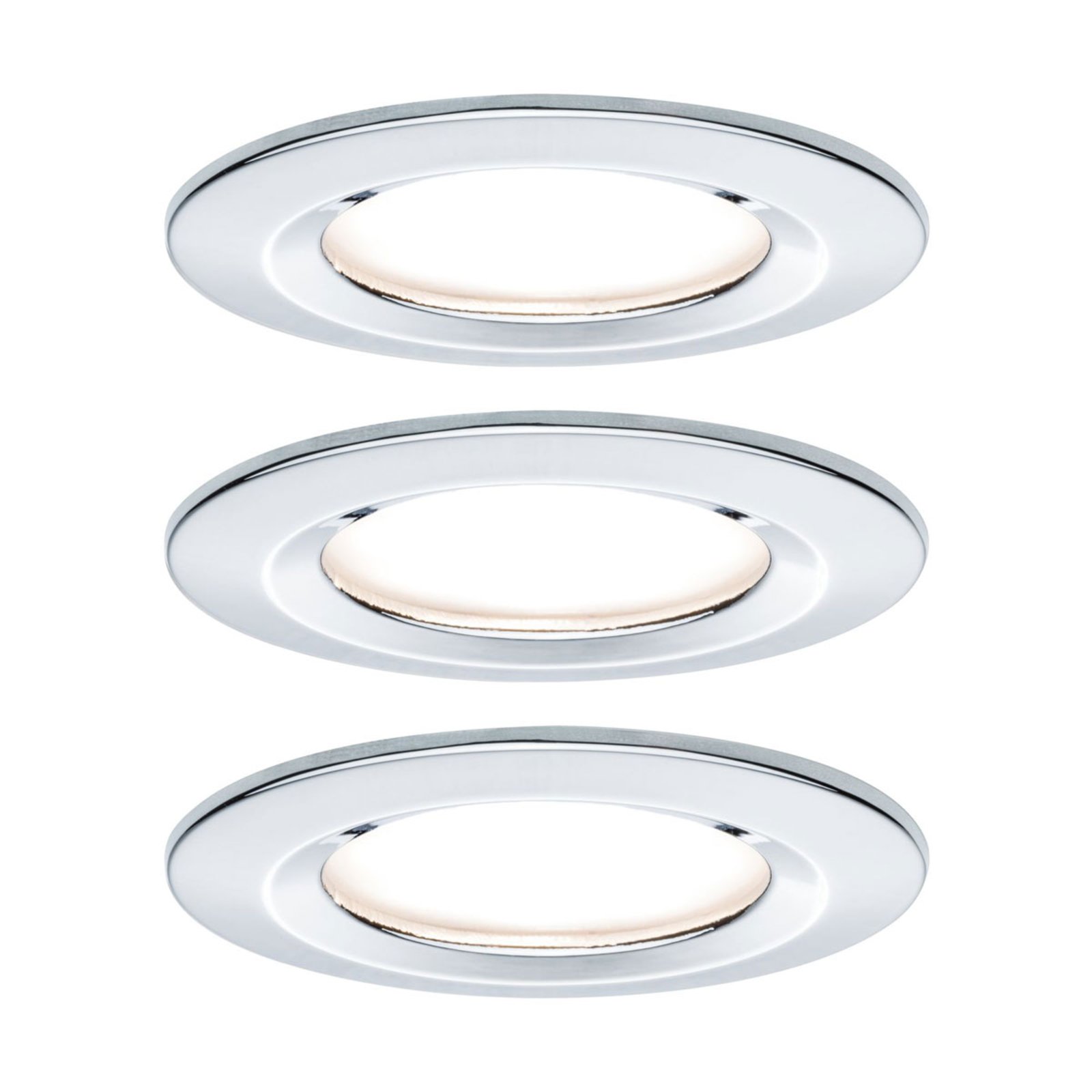 Paulmann LED recessed spotlight Nova Coin 3 chrome round dimmable