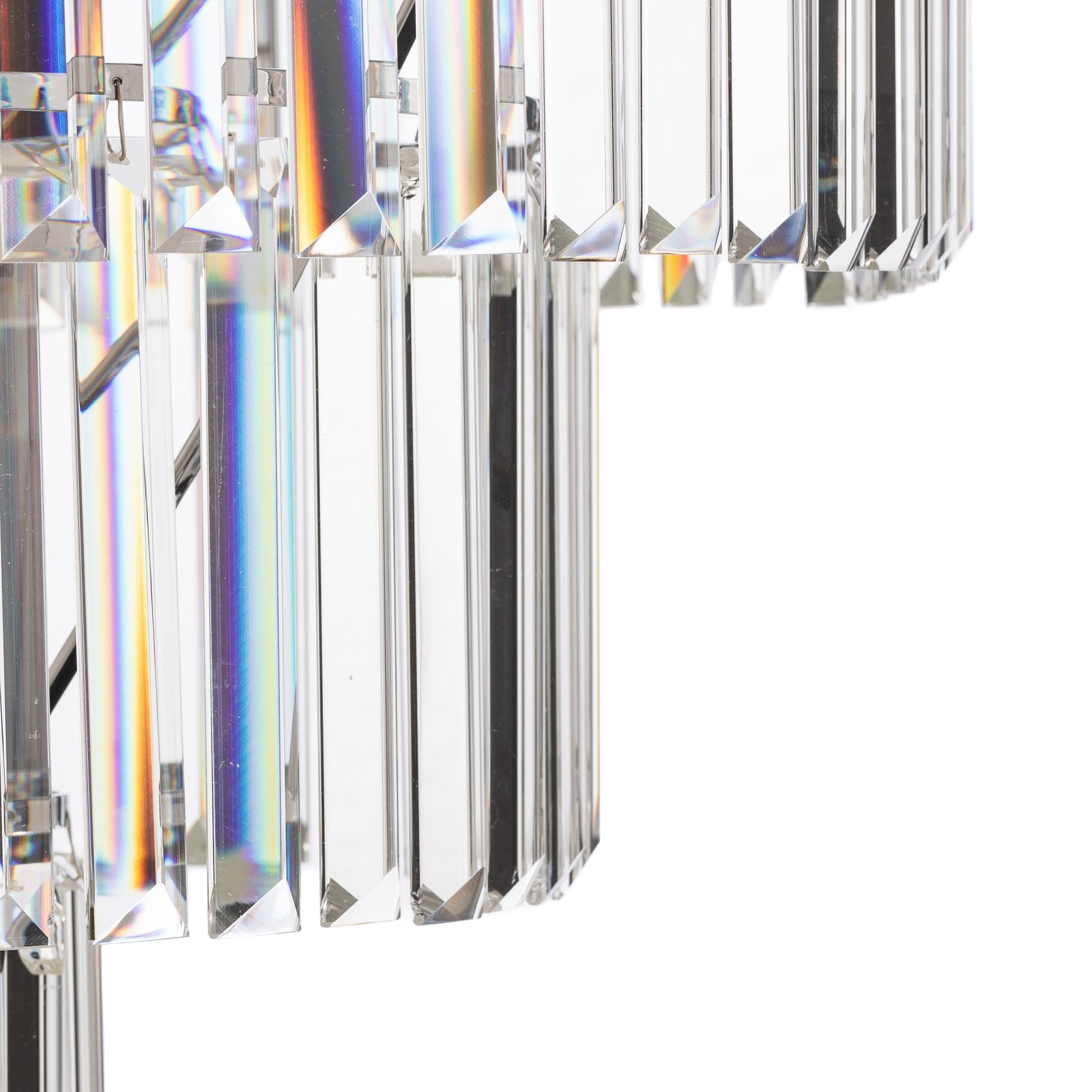 Candeeiro suspenso Cristal, transparente/prata, Ø 71 cm