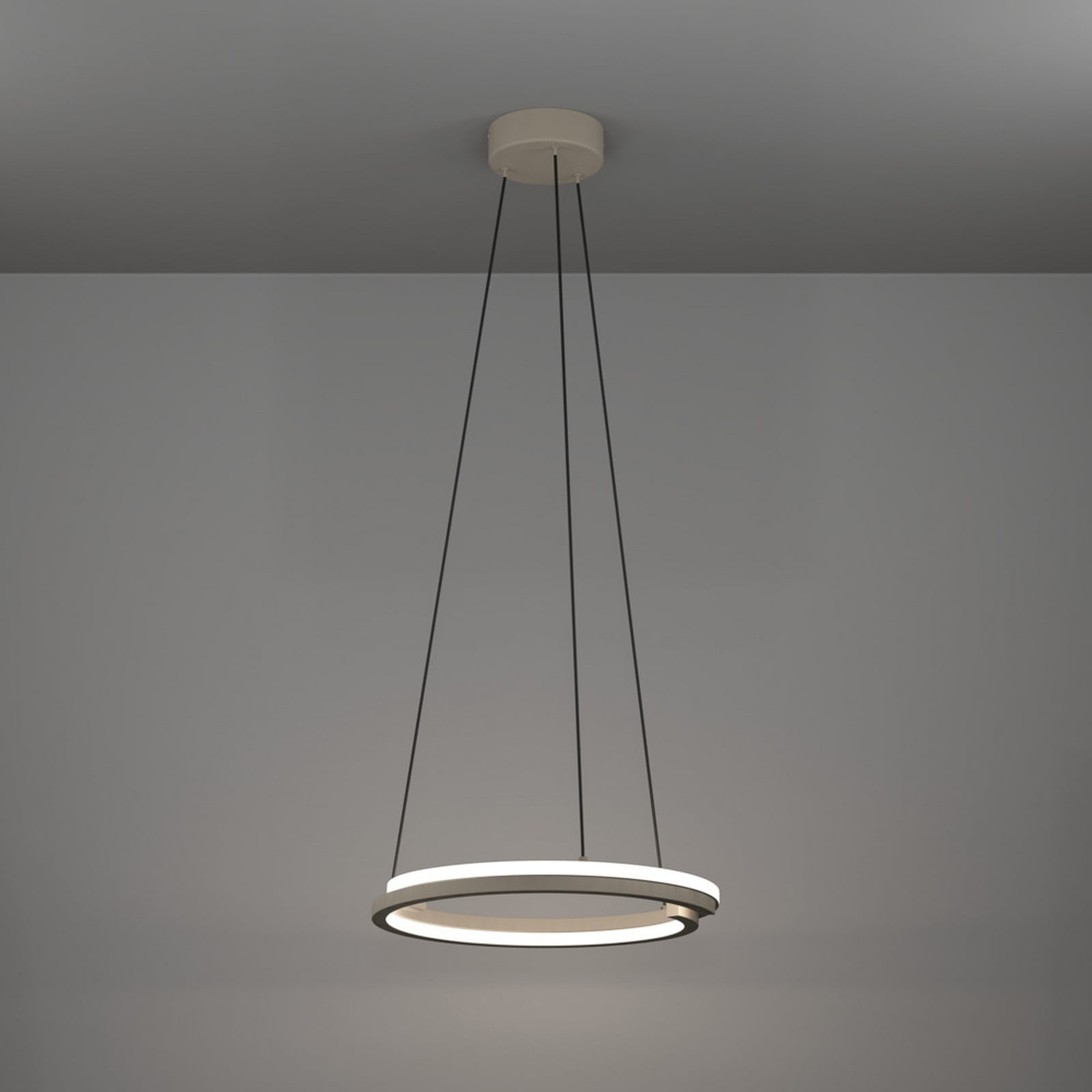 EGLO LED hanglamp MEZZOMONTE, beige, Ø 48 cm, CCT EGLO LED hanglamp MEZZOMONTE, beige, Ø 48 cm, CCT