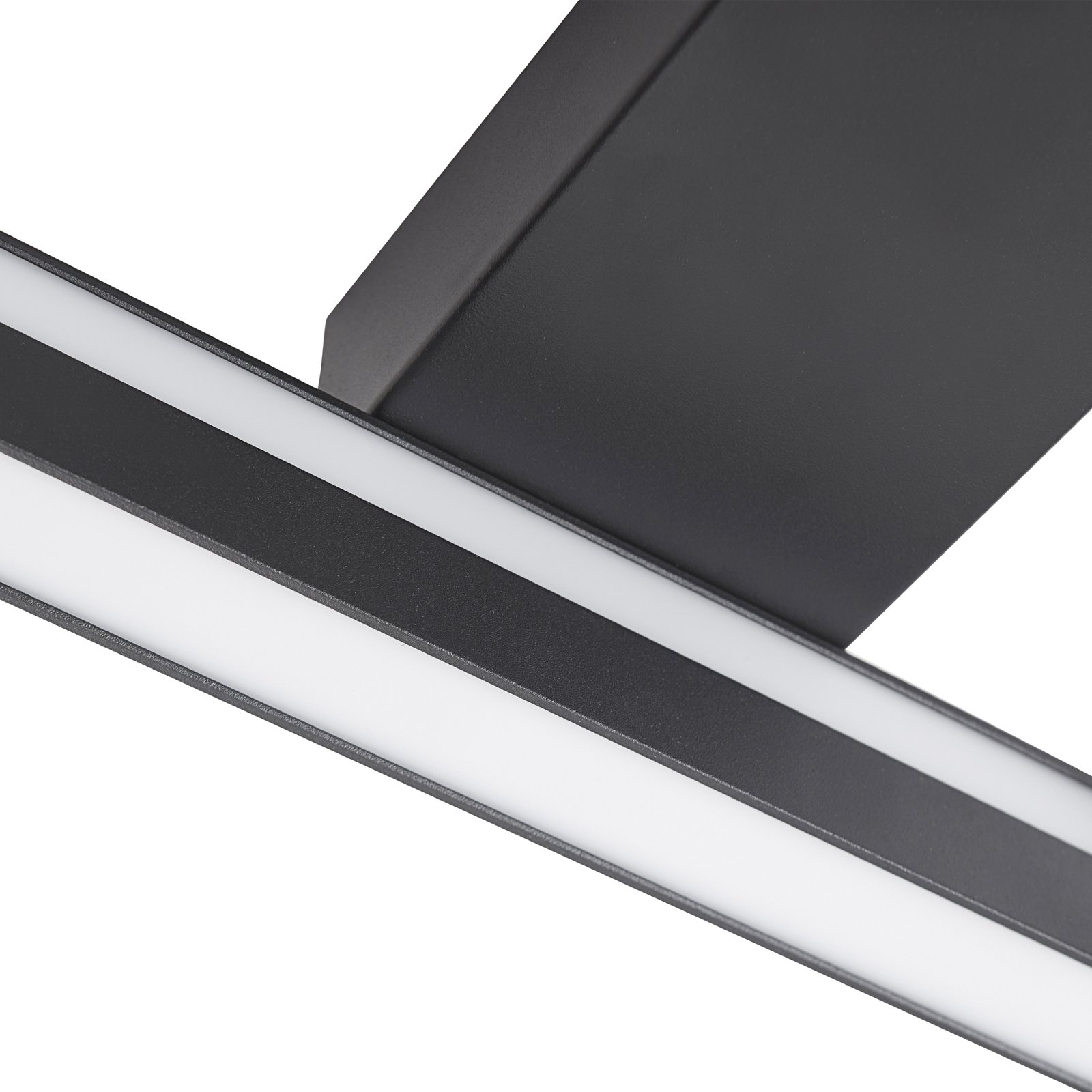 Lucande Smart LED ceiling light Tjado, 30 cm, black, RGBW