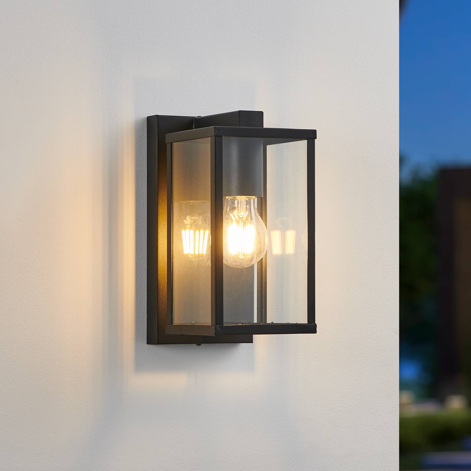 EGLO EGLO Budrone venkovní nástěnné světlo, černá/čirá