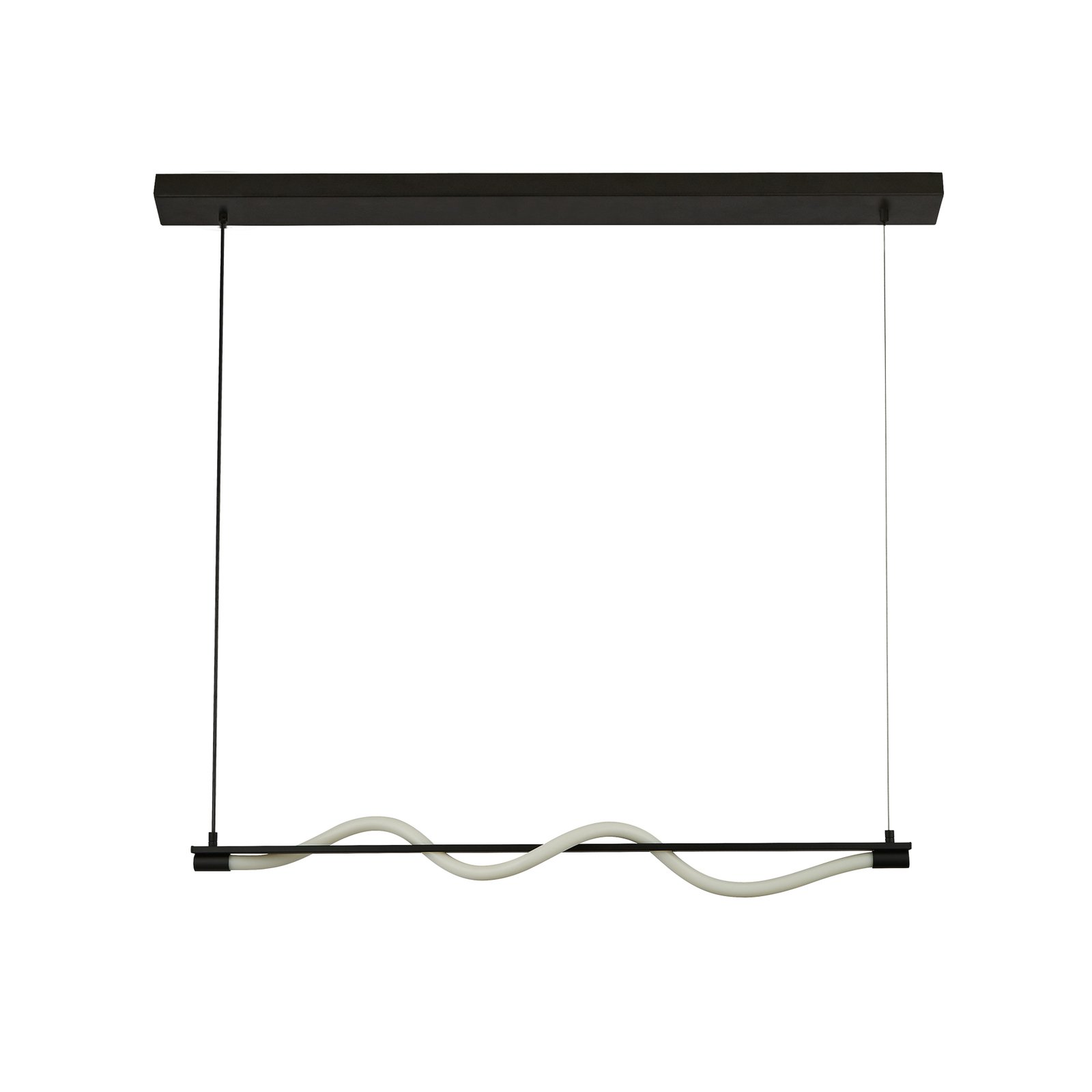 Serpent LED hanglamp, zwart/wit, metaal, dimbaar