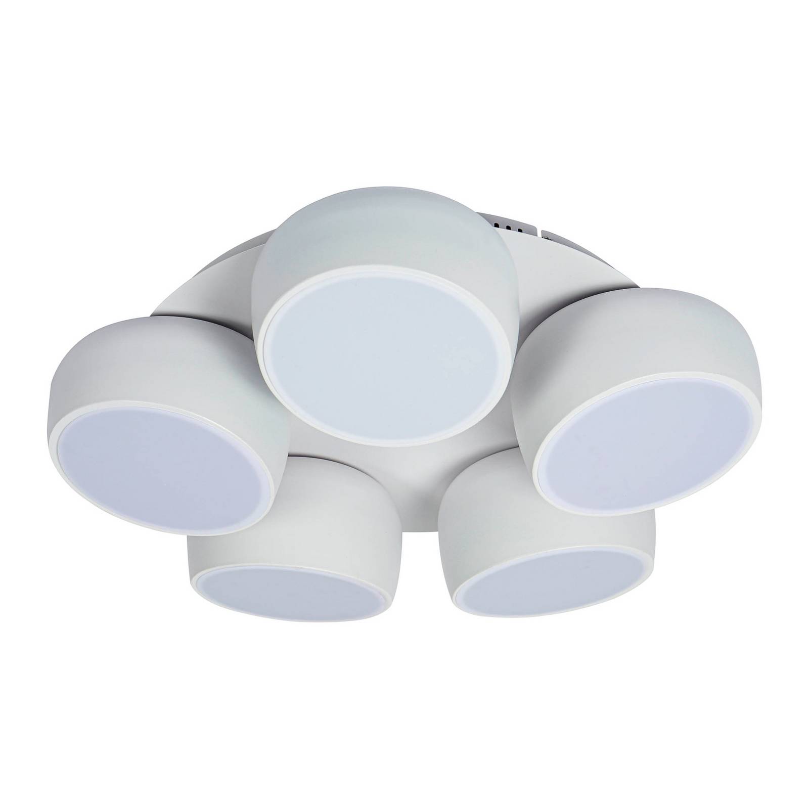 LED-Deckenlampe Eliora, 5-fl., weiß, CCT, Fernbedienung günstig online kaufen