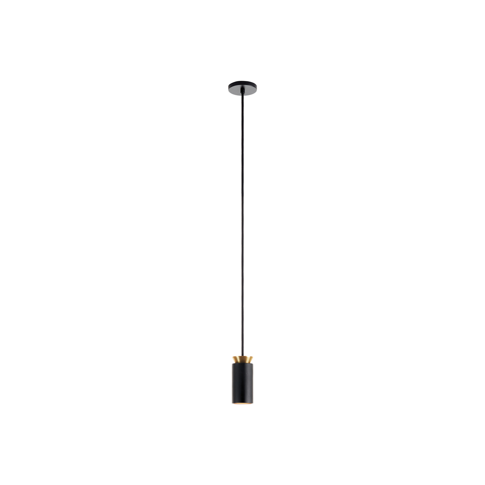 LED hanglamp Triana, 1-lamp, zwart/goud
