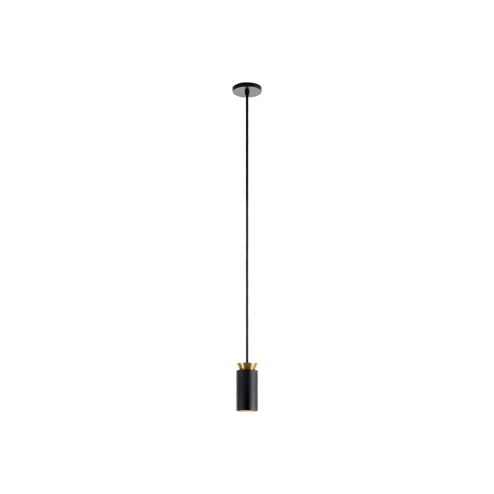 Lámpara colgante LED Triana, 1 luz, negro/oro