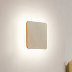 Lucande LED wall light Elrik, gold-coloured, 22 cm, metal