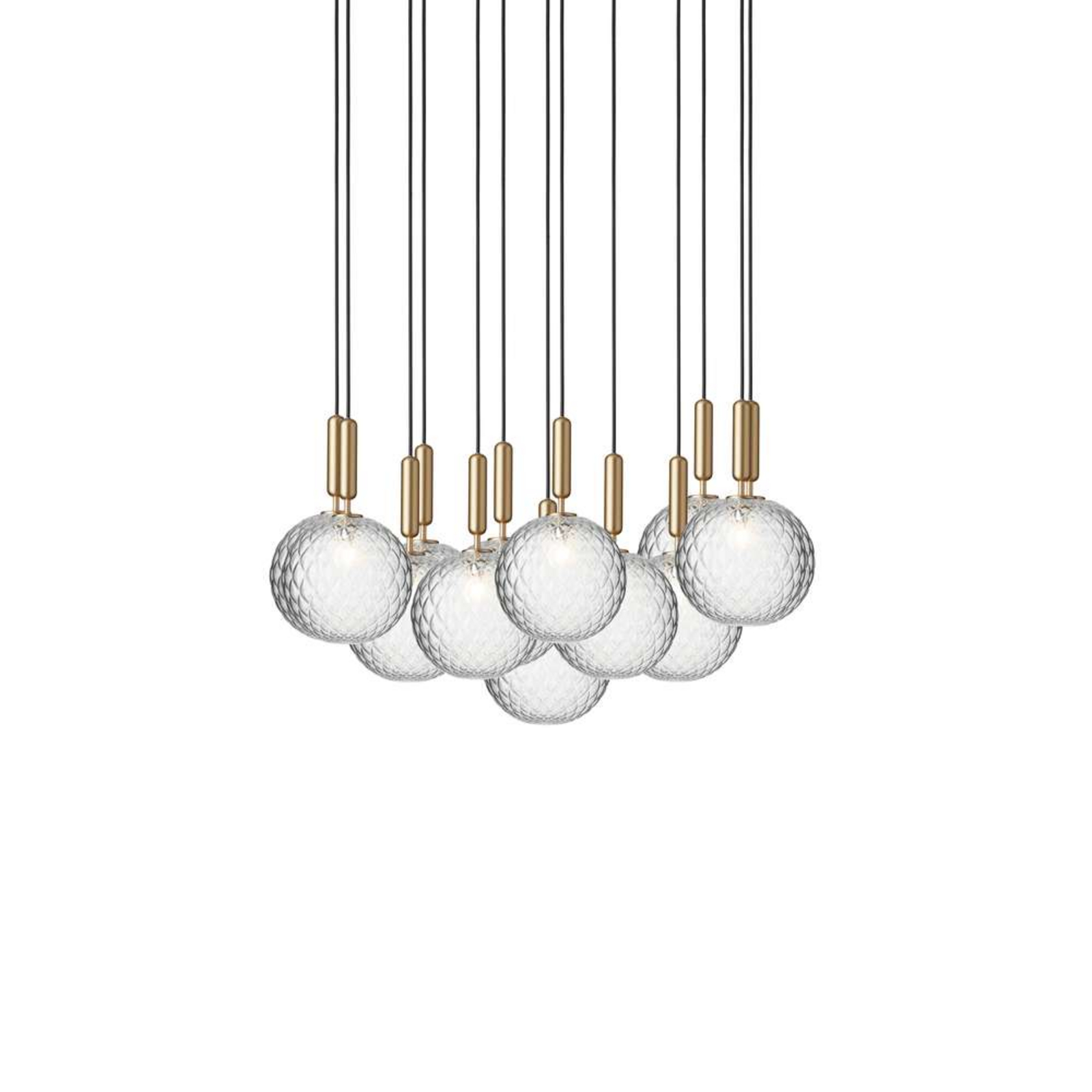 Miira 13 Lampadario Large Brass/Optic Clear - Nuura