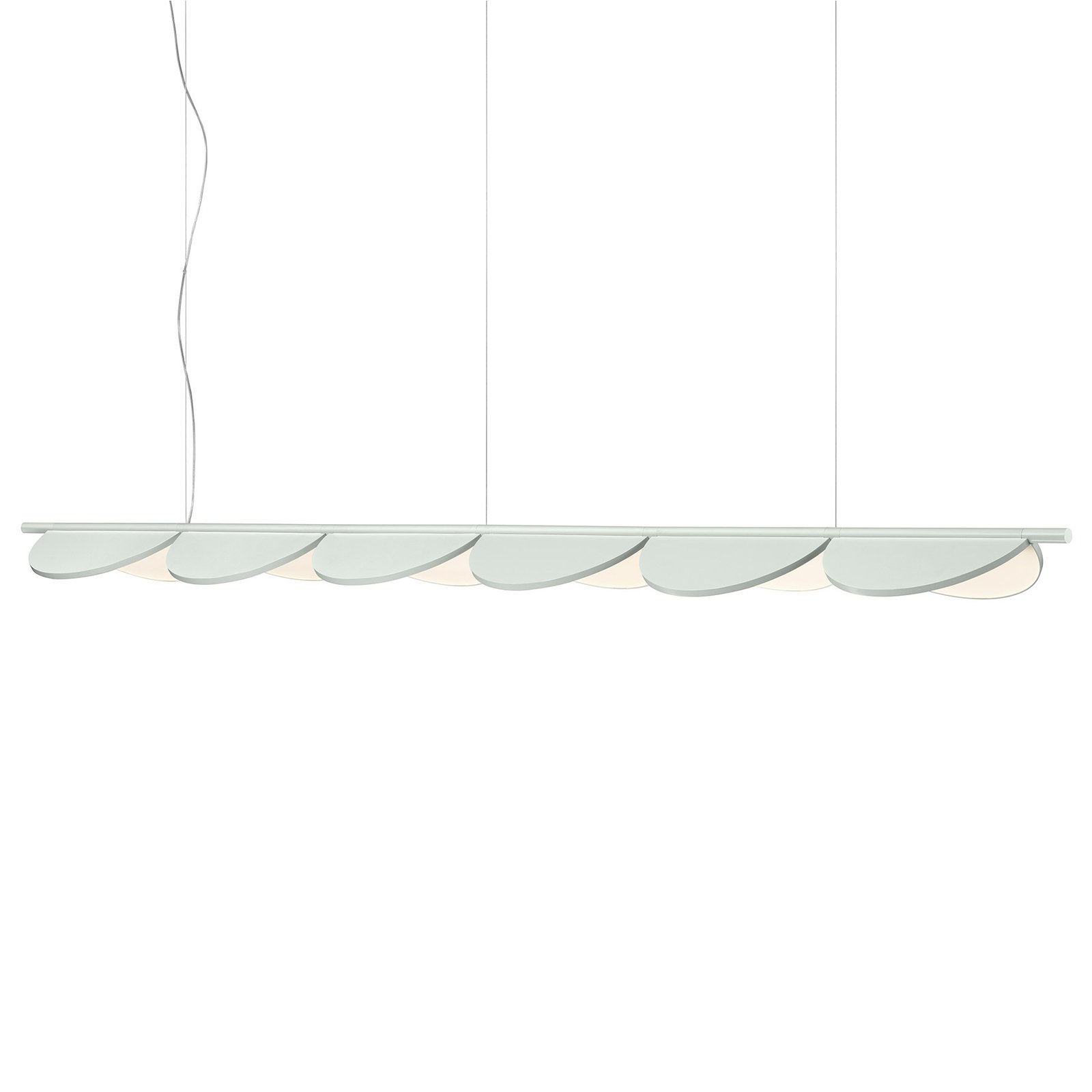 FLOS Almendra Linear LED hanging light 6fl, white