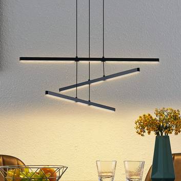 Lucande Satilum LED hanging light, three-bulb