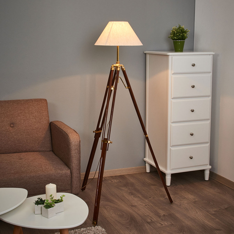 Magnifique lampadaire STATIV abat-jour blanc